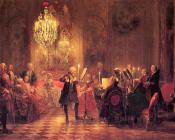 阿道夫 冯 门采尔 : A Flute Concert of Frederick the Great at Sanssouci